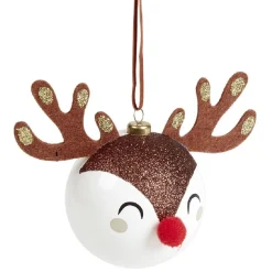 Gifi Boule de Noël renne kawaii Ø8cm^ Décoration Sapin