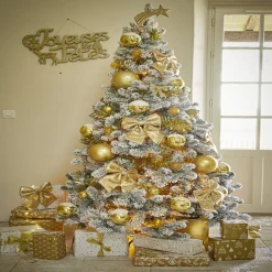 Gifi Boule de Noël rose et dorée x32^ Décoration Sapin