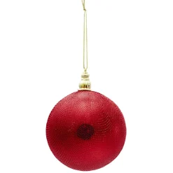 Gifi Boule de Noël rouge Ø10 cm^ Décoration Sapin