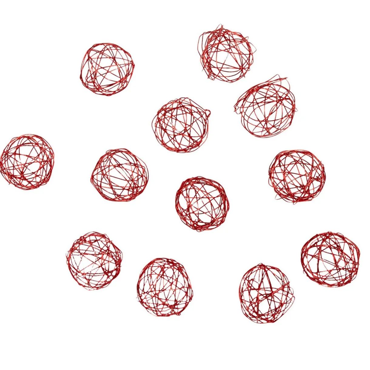 Sale Gifi Boule de Noël rouge ajourée x 12