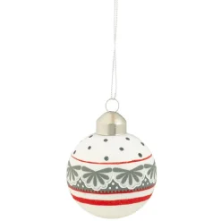 Gifi Boule de Noël rouge blanche et bleue^ Décoration Sapin