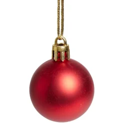 Gifi Boule de Noël rouge brillant pailleté mat x20^ Décoration Sapin
