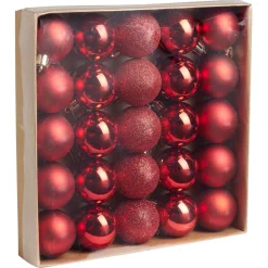 Gifi Boule de Noël rouge Ø4cm x25^ Décoration Sapin