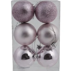 Gifi Boule de Noël rouge rose x6^ Décoration Sapin