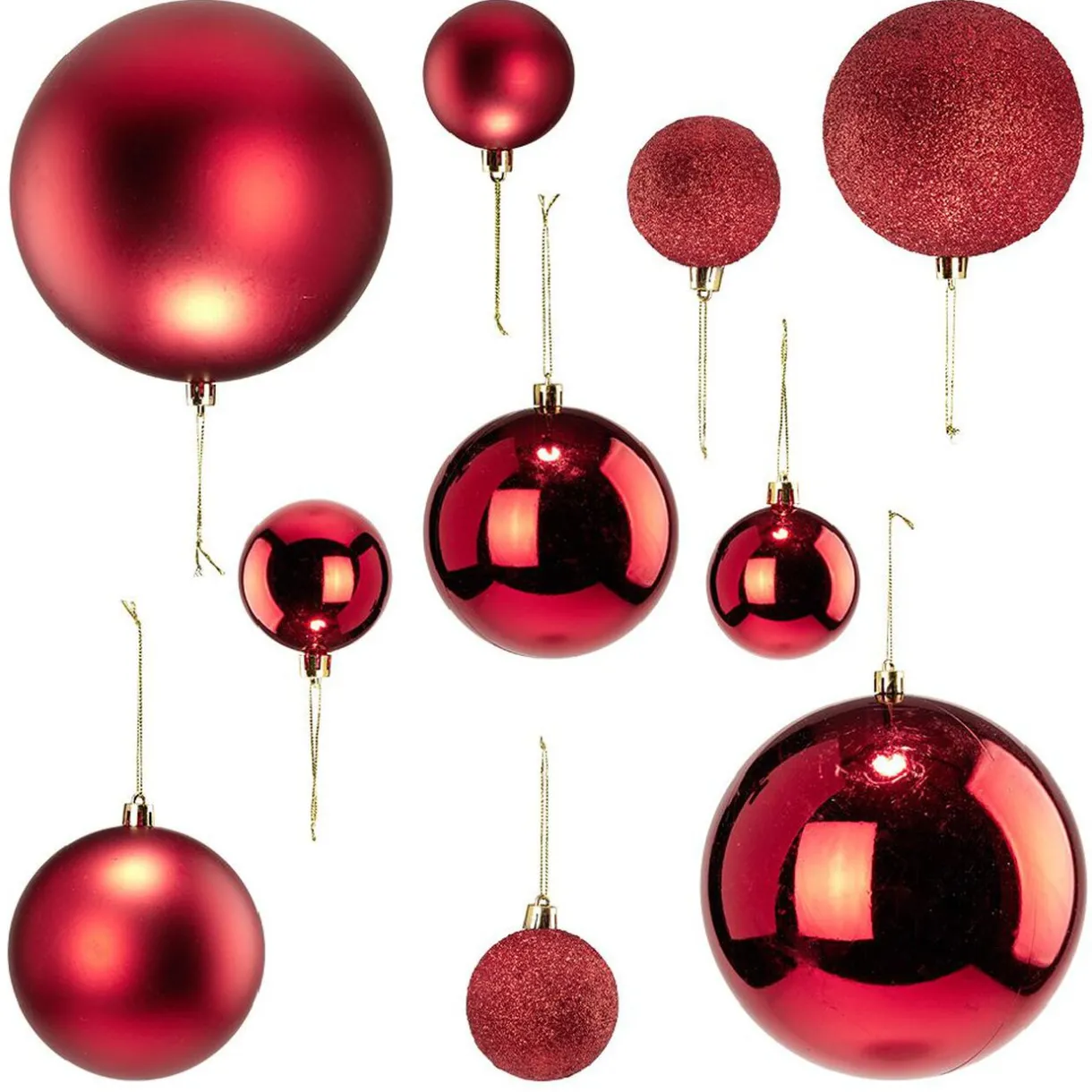 Gifi Boule de Noël rouge x15^ Décoration Sapin