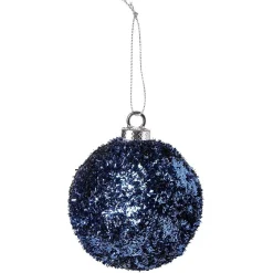 Gifi Boule de Noël scintillante bleue Ø8cm^ Décoration Sapin