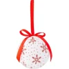 Gifi Boule de Noël style traditionnel rouge et blanc Ø8cm - 2 modèles^ Décoration Sapin