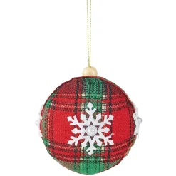 Gifi Boule de Noël tartan^ Décoration Sapin
