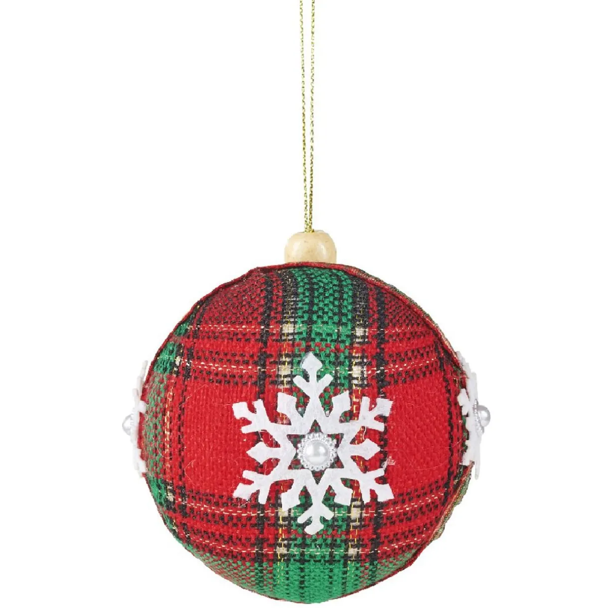 Gifi Boule de Noël tartan^ Décoration Sapin