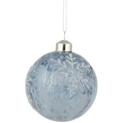 Gifi Boule de Noël étoile ou flocon en verre^ Décoration Sapin