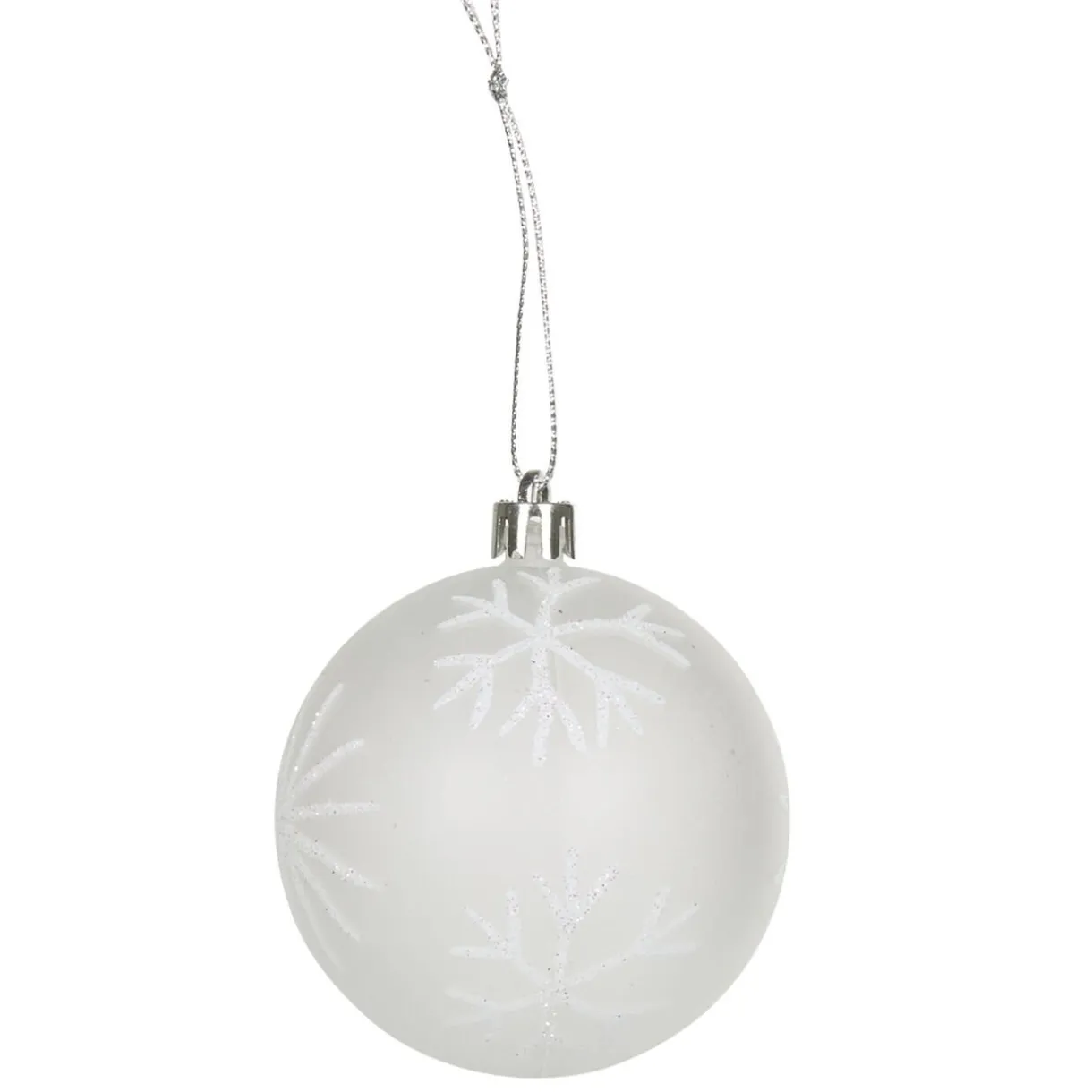 Gifi Boule de Noël transparente motifs flocons x4^ Décoration Sapin