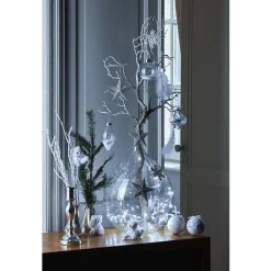 Gifi Boule de Noël transparente intérieur flocons de neige^ Décoration Sapin