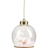 New Gifi Boule de Noël transparente intérieur lapin blanc Ø8cm