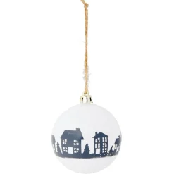 Gifi Boule de Noël village Ø8cm^ Décoration Sapin