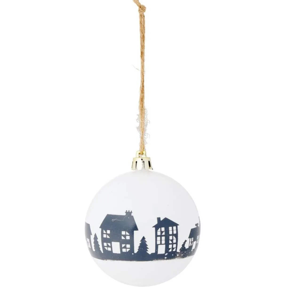 Gifi Boule de Noël village Ø8cm^ Décoration Sapin