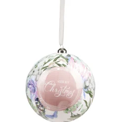 Gifi Boule de Noël XL design floral Ø12cm^ Décoration Sapin