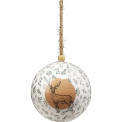 Gifi Boule de Noël XL design forêt Ø12cm^ Décoration Sapin