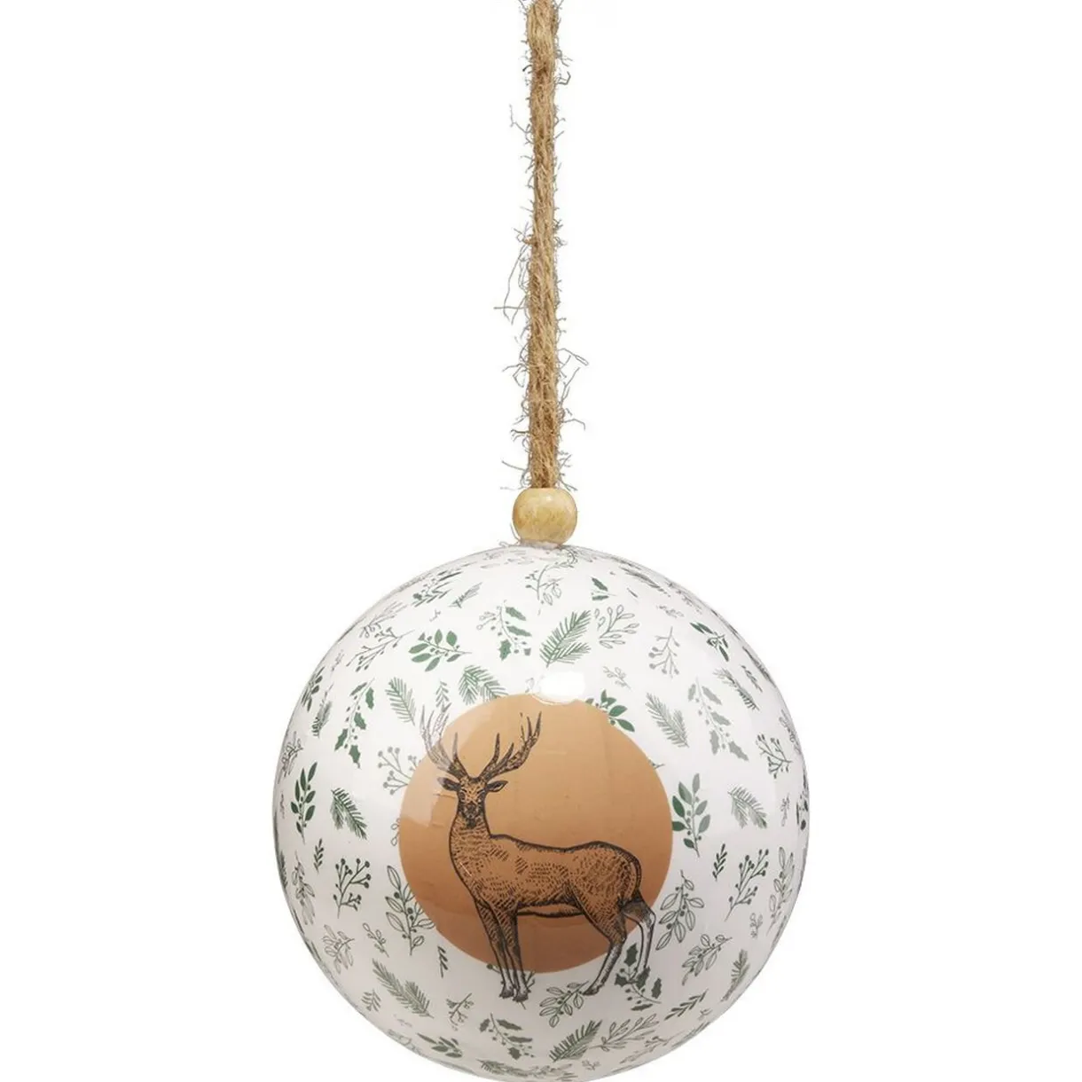 Gifi Boule de Noël XL design forêt Ø12cm^ Décoration Sapin