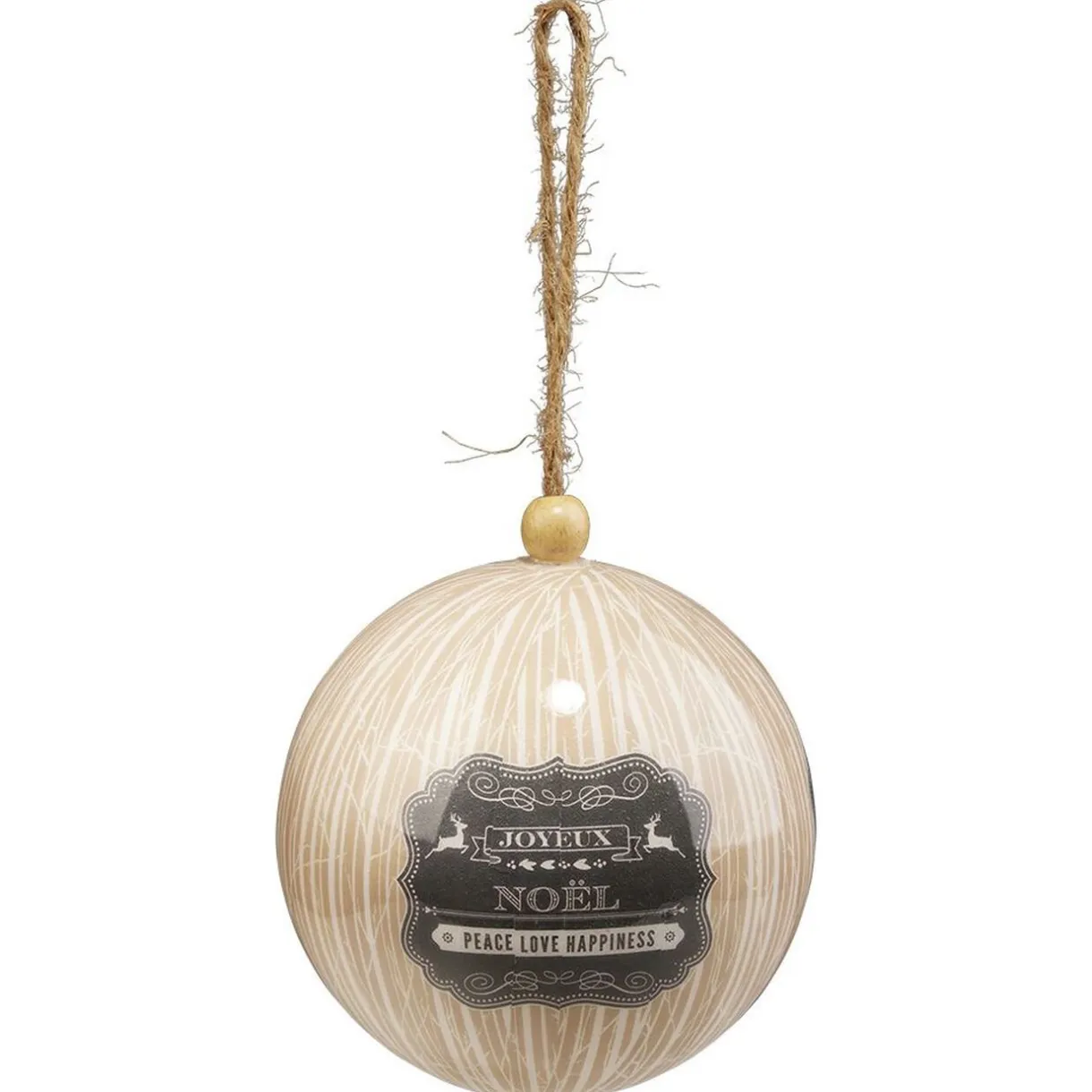 Gifi Boule de Noël XL design forêt Ø12cm^ Décoration Sapin