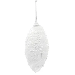 Hot Gifi Boule et goutte sapin Noël blanc argent relief