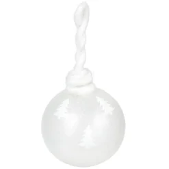 Gifi Boule paillettée en verre avec attache en laine^ Décoration Sapin