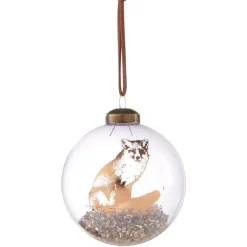 Gifi Boule transparent effet paillette^ Décoration Sapin