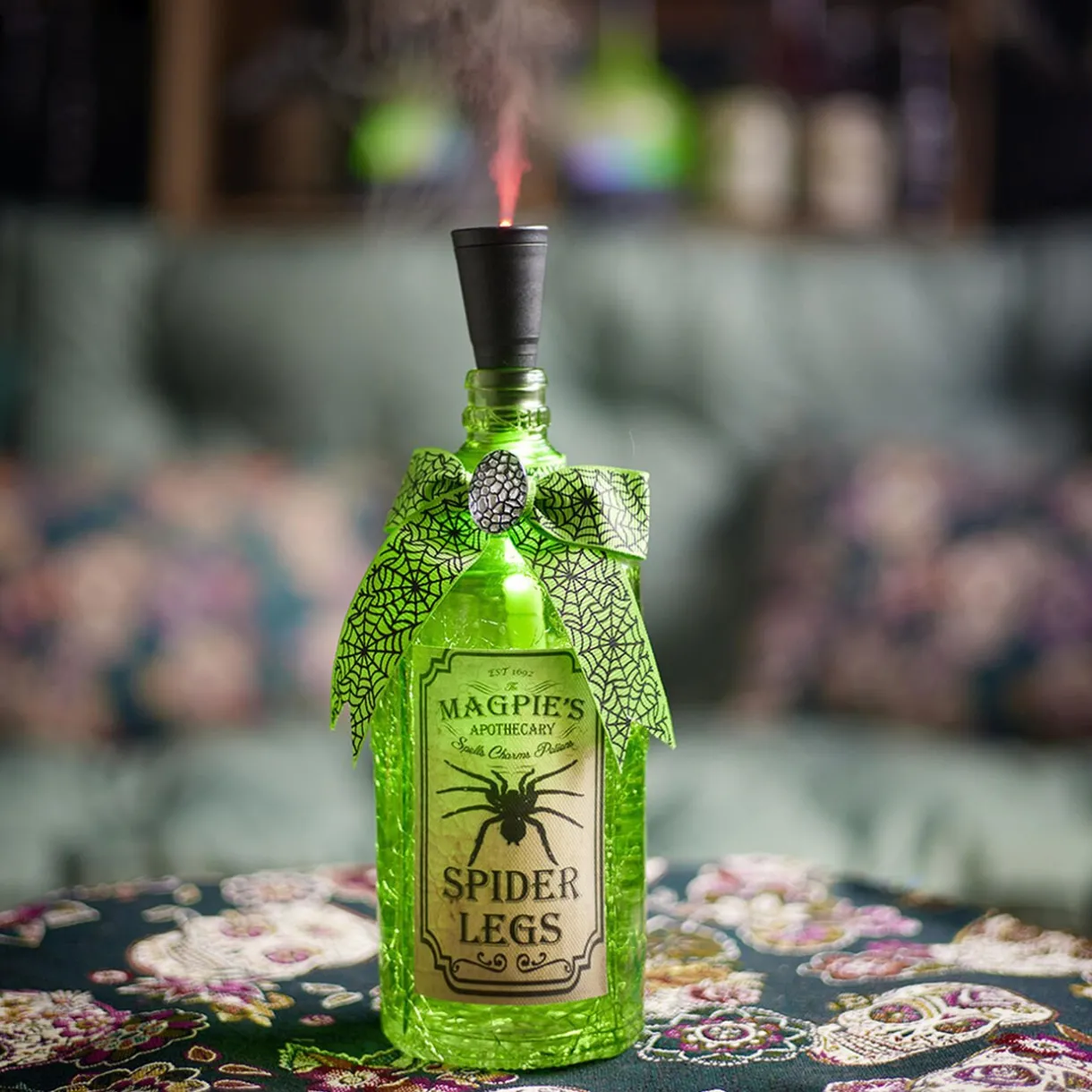 Outlet Gifi Bouteille motif Halloween LED fumée USB