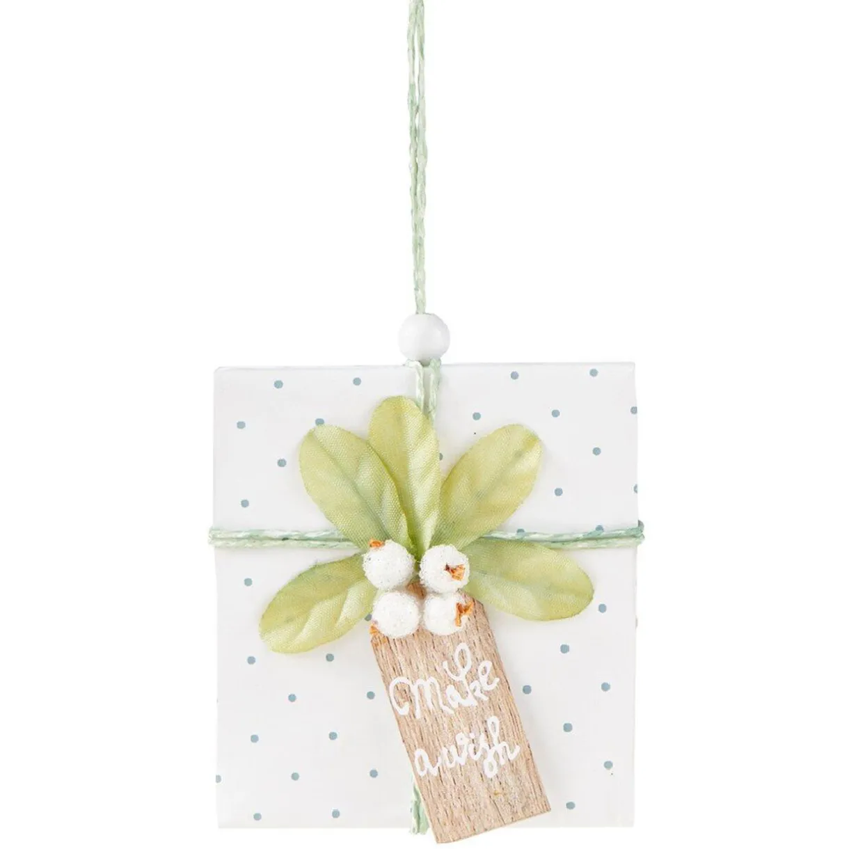 Gifi Cadeau de Noël à suspendre blanc^ Décoration Sapin