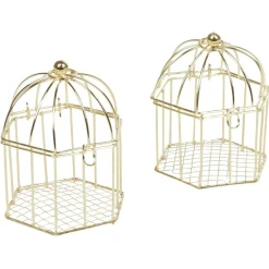 Clearance Gifi Cage à dragées dorée x2