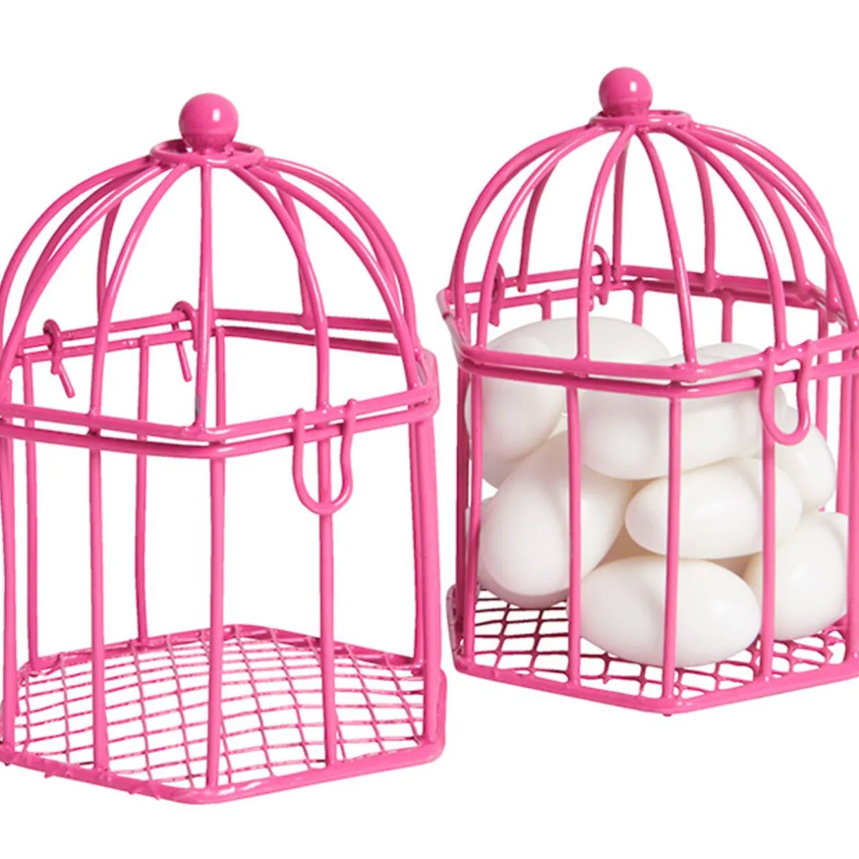 Sale Gifi Cage à dragées rose fuchsia x2