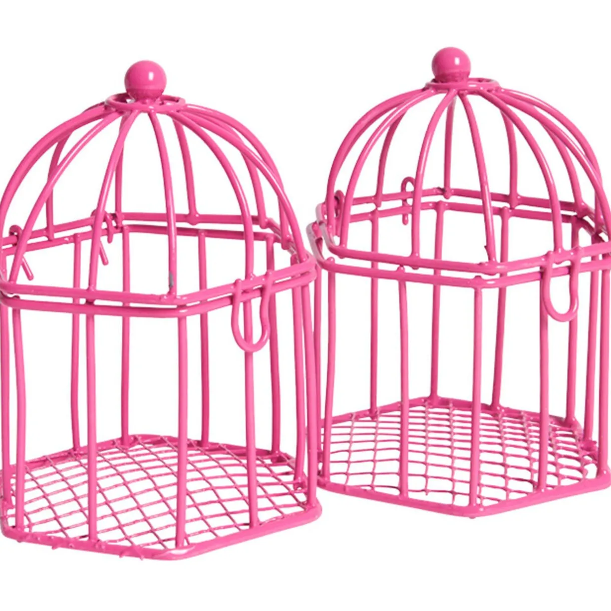 Sale Gifi Cage à dragées rose fuchsia x2