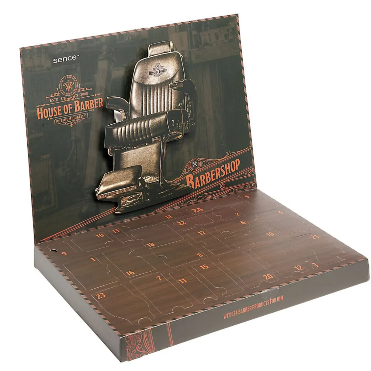 Gifi Calendrier de l'Avent homme barbier Sence 24 cases^ Loisirs Créatifs Et Emballage Cadeau