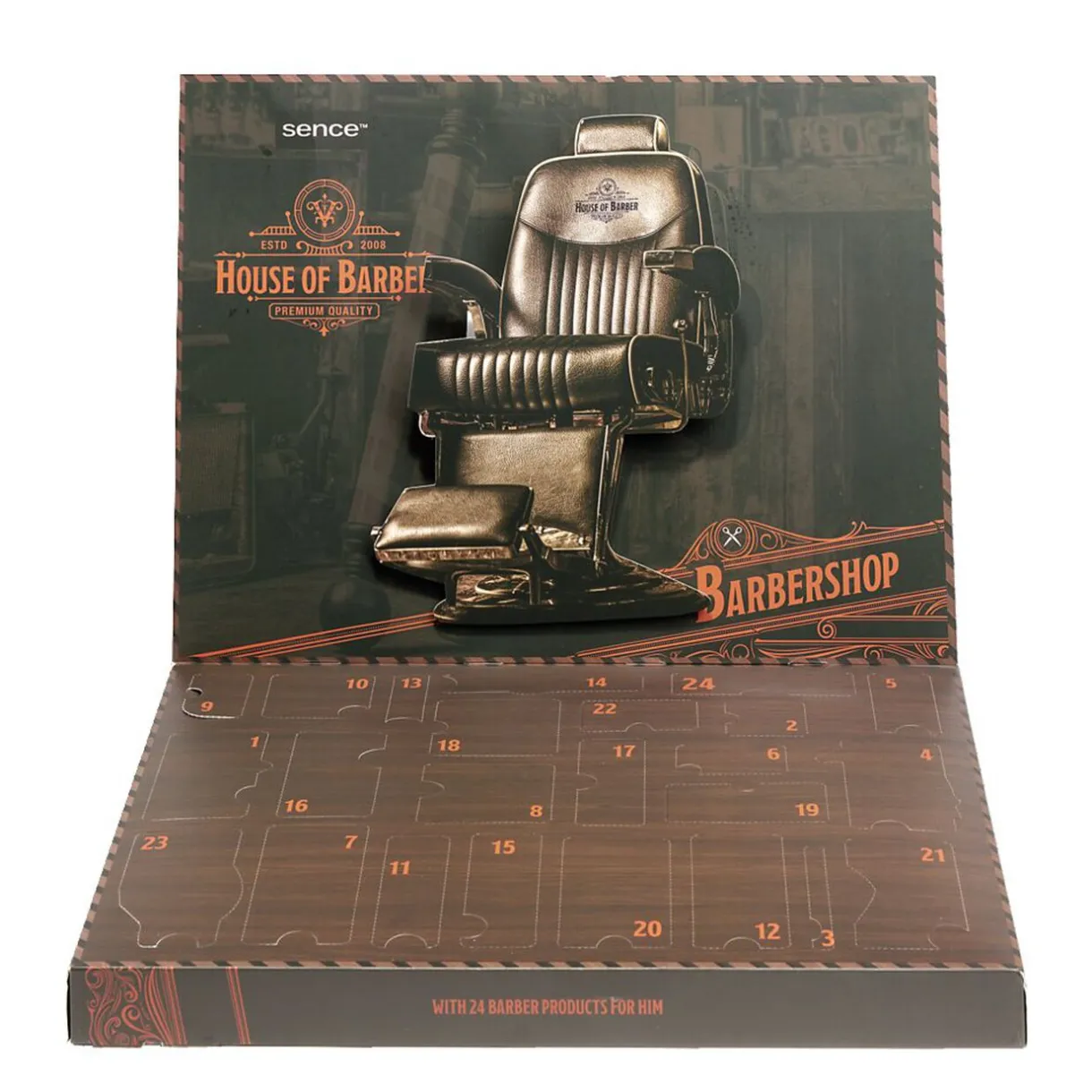 Gifi Calendrier de l'Avent homme barbier Sence 24 cases^ Loisirs Créatifs Et Emballage Cadeau