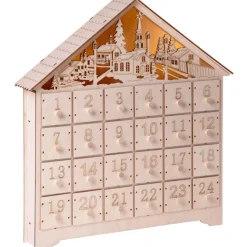 Gifi Calendrier de l'avent lumineux blanc fixe^ Décoration Extérieure De Noël