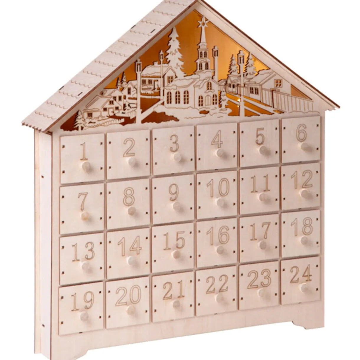 Gifi Calendrier de l'avent lumineux blanc fixe^ Décoration Extérieure De Noël