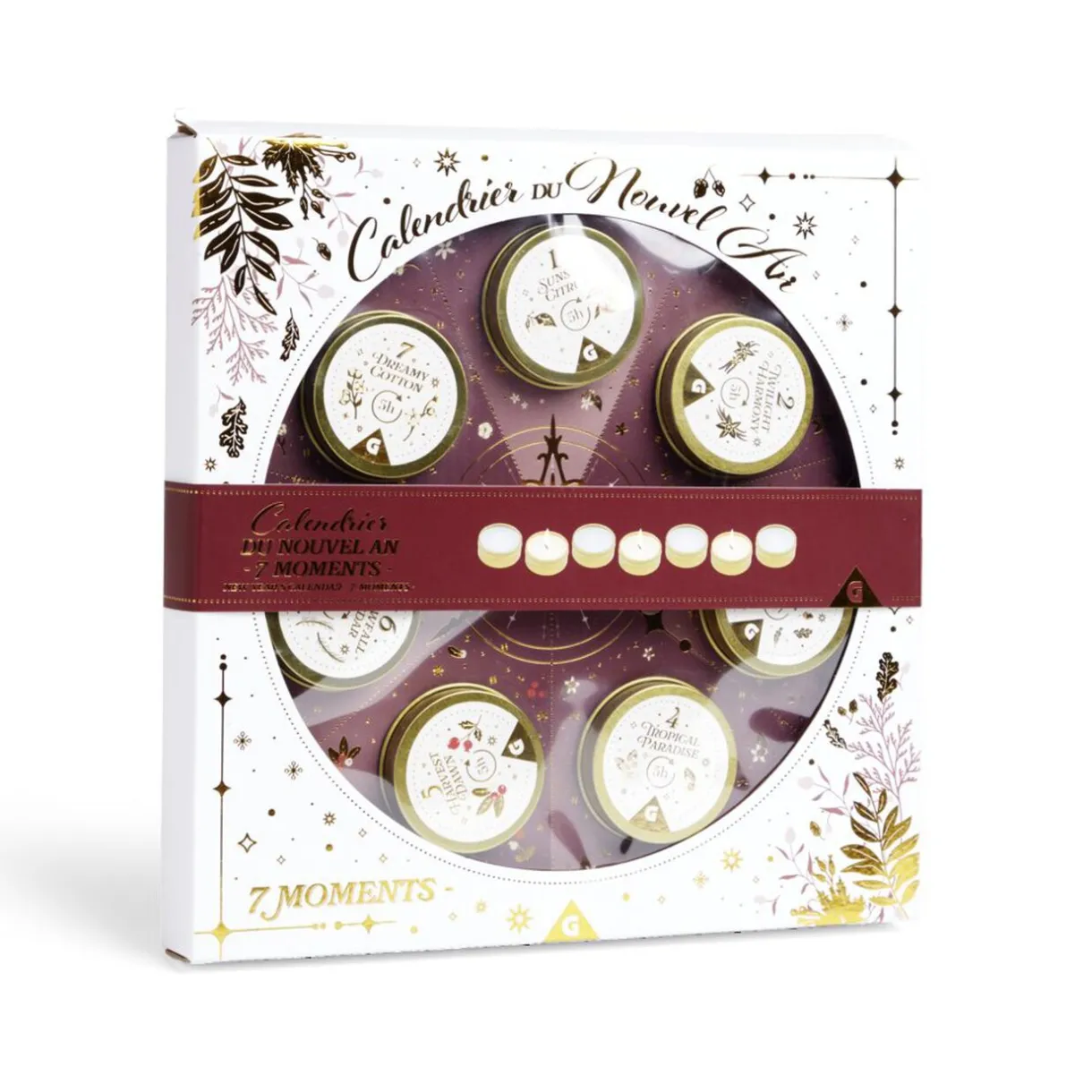 Gifi Calendrier du nouvel an thème bougies 7 cases^ Loisirs Créatifs Et Emballage Cadeau