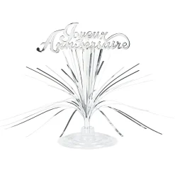 Outlet Gifi Centre de table "Joyeux anniversaire" argenté