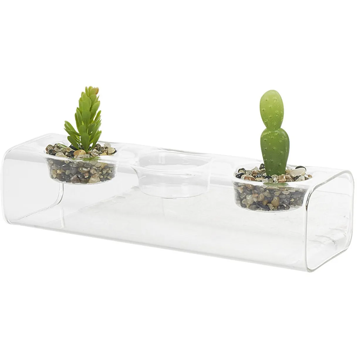 Clearance Gifi Centre de table plante grasse artificielle x2