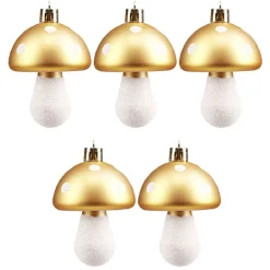 Gifi Champignon à suspendre orange et blanc iridescent H.8,5 cm x5^ Décoration Sapin