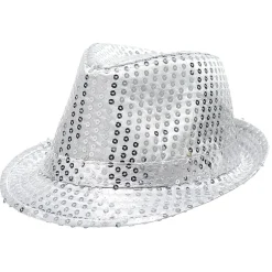 Best Gifi Chapeau à sequins avec led doré ou argenté