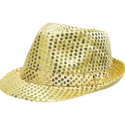 Best Gifi Chapeau à sequins avec led doré ou argenté