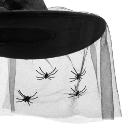 Clearance Gifi Chapeau araignée en polyester avec voile