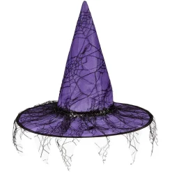 Outlet Gifi Chapeau de sorcière Halloween avec dentelle Ø40xH37cm