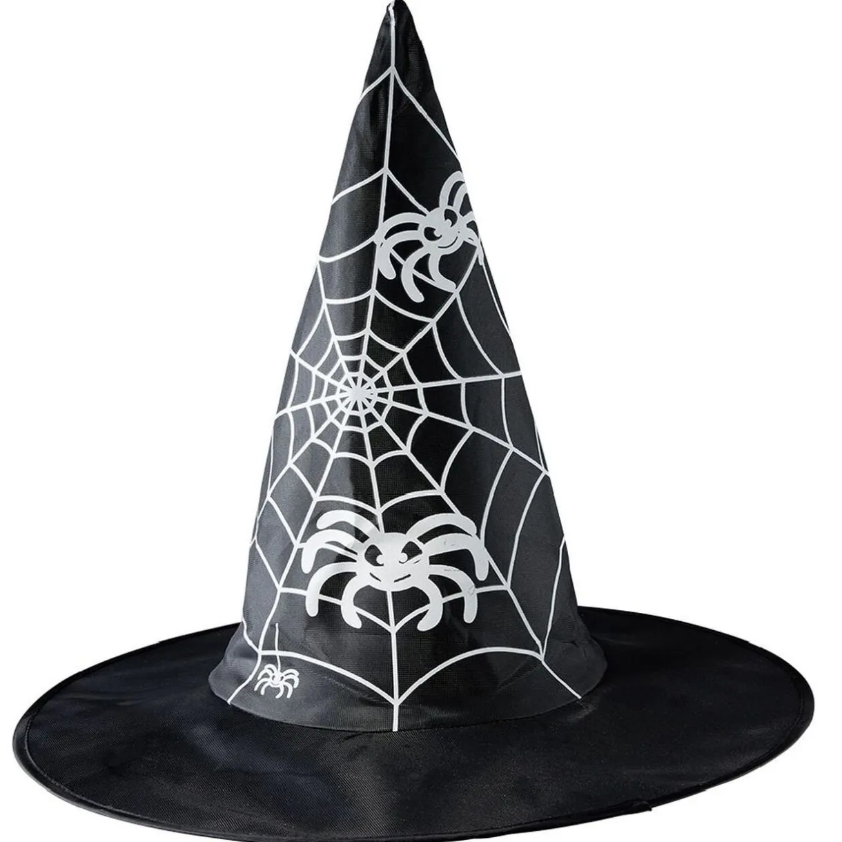 Sale Gifi Chapeau de sorcière imprimé toile d'araignée phosphorescent Ø40cm