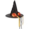 Sale Gifi Chapeau de sorcière noeud fleur noir orange H41 cm