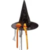 Clearance Gifi Chapeau de sorcière noeud fleur noir orange H41 cm