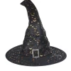 Sale Gifi Chapeau de sorcière noir lune doré Halloween