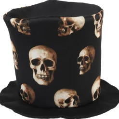 Best Gifi Chapeau haut de forme avec crânes pour déguisement adulte