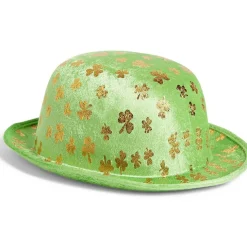 Outlet Gifi Chapeau Saint-Patrick taille adulte polyester vert avec trèfles dorés