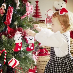 Clearance Gifi Chaussette à suspendre ourson "Mon 1er Noël" 7,5x15cm